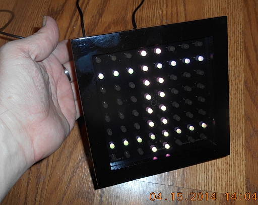  Size of product w/hand to show scale