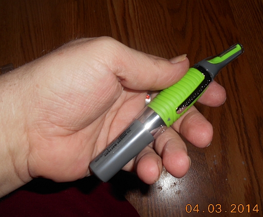  Size of product w/hand to show scale