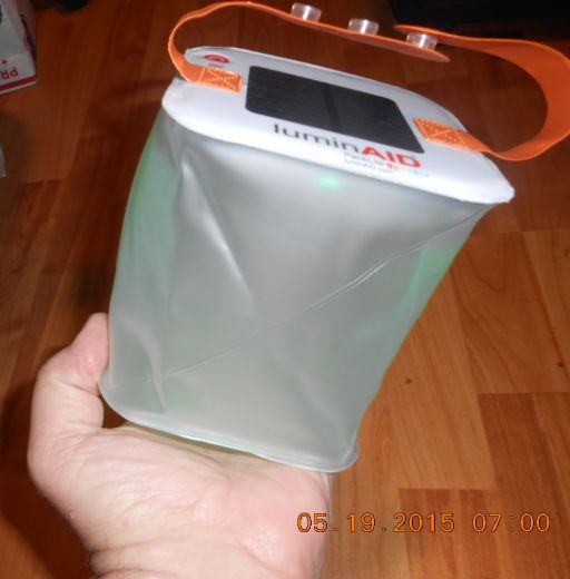  Size of product w/hand to show scale