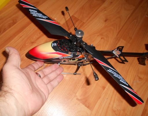  Size of product w/hand to show scale