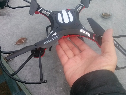  Size of product w/hand to show scale