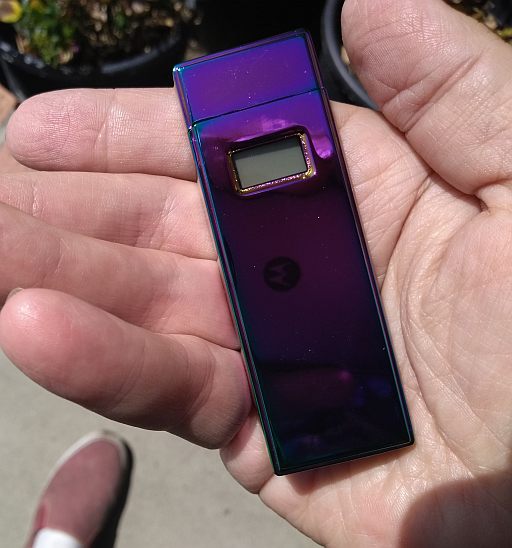  Size of product w/hand to show scale