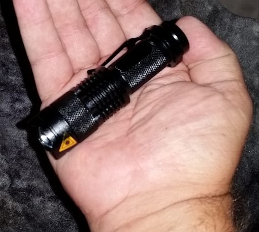  Size of product w/hand to show scale